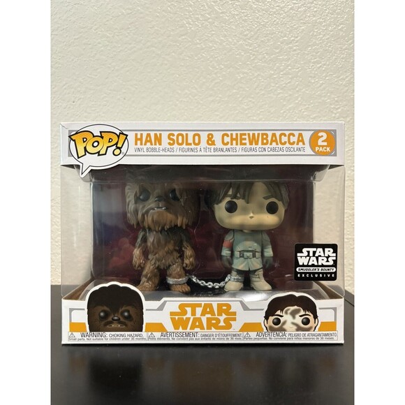 Funko Pop! Vinyl: Star Wars - Solo W1 - Han & Chewbacca Chained - Smuggler's... - Picture 1 of 6